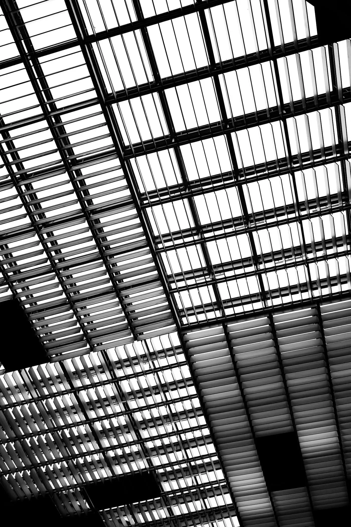 Long skylight above the dining table
